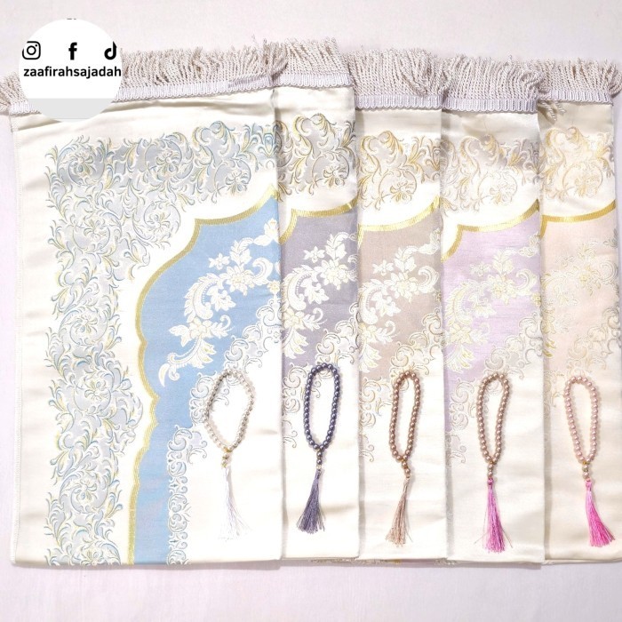 Sajadah Turki Asli Bordir Bonus Tasbih Mutiara