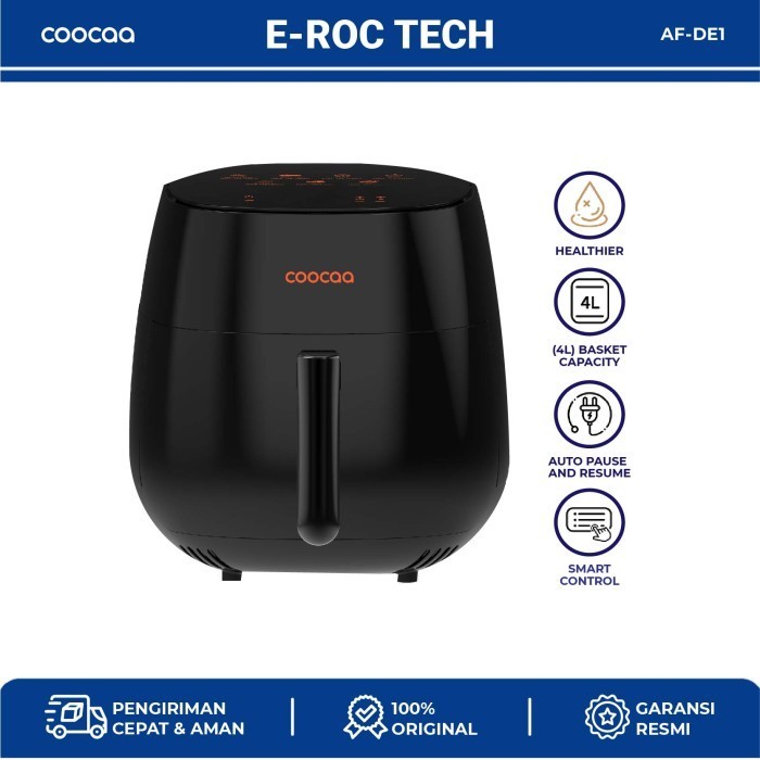Coocaa Air Fryer - Kapasitas 4L - Digital Preset - (El: Af-De1)