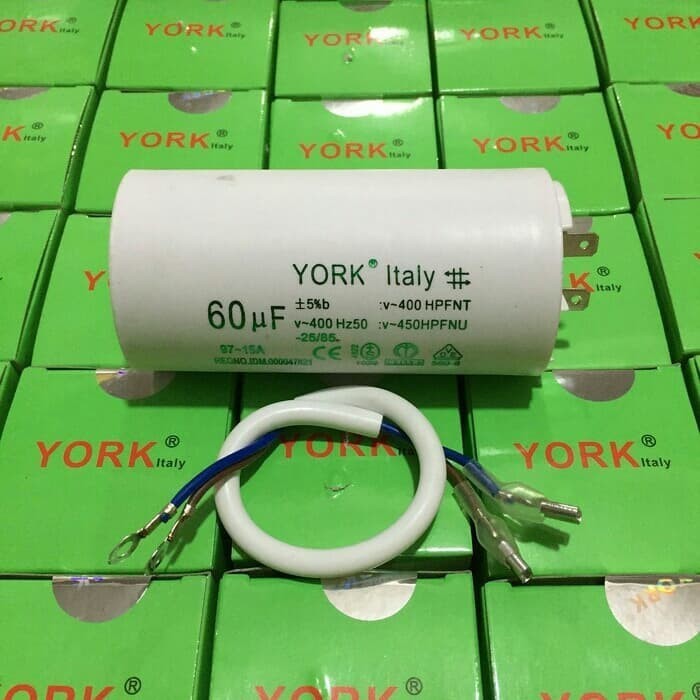Kapasitor/Capasitor pompa air 60Uf/450v YORK