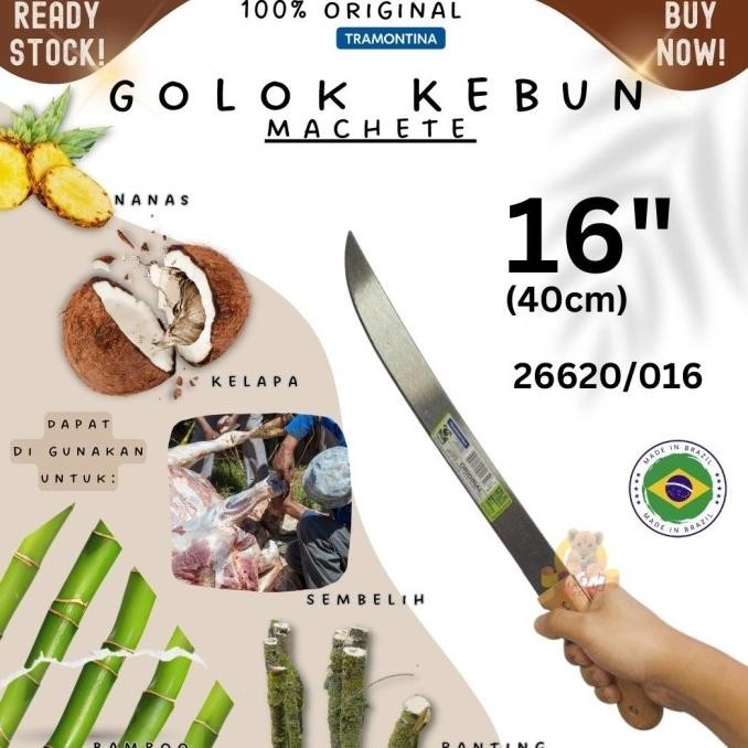HOT PROMO Made in Brazil Tramontina Golok parang 40cm Machete knife 16in panjang