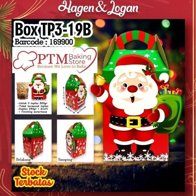 

Box Hampers Natal Isi 3 Toples 5Pcs