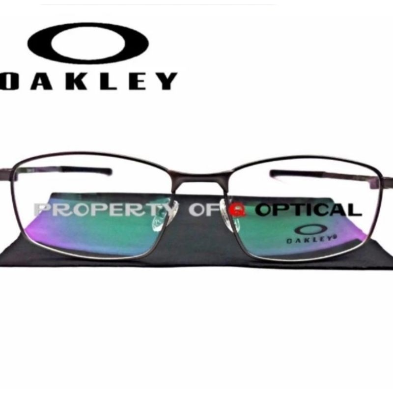 Frame Kacamata Cowok Titanium Oakley Socket 5.5 ox3217_s54 Gun Smoke Model Casual Elegan