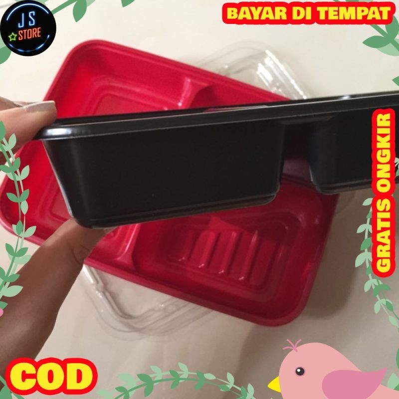 Kotak Makan Bento Mika Lunch Box Catering Bento Tray SC94 Packing Aman