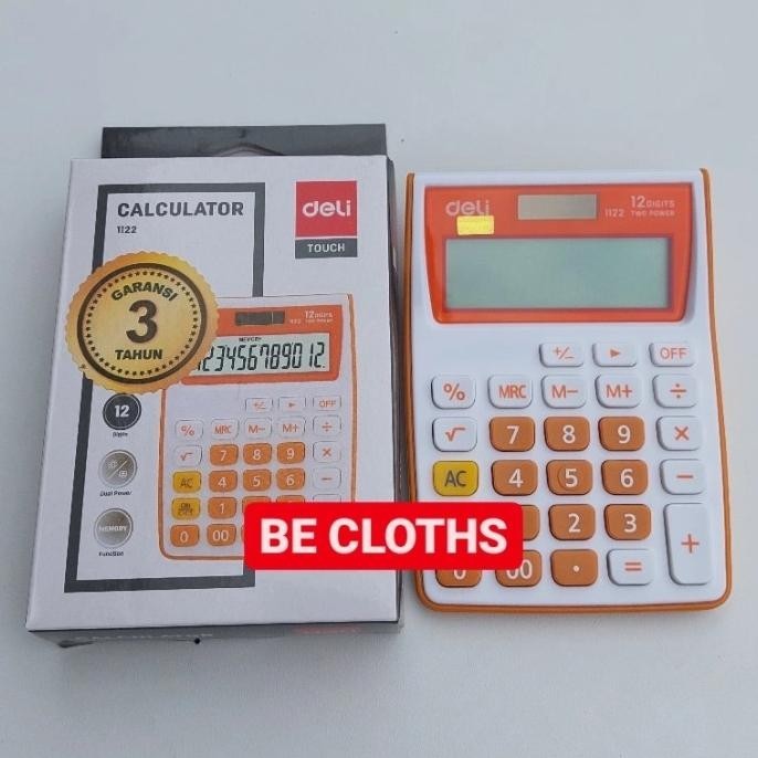

Special - Deli 1122 Kalkulator 12 Digits assorted Colours E1122 - Orange ~