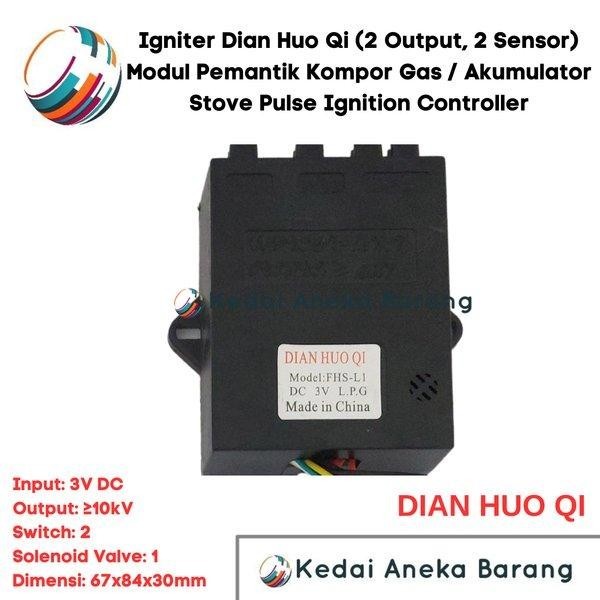 Akumulator Accumulator Pulse Ignition Igniter Modul Pemantik Kompor Tanam Blue Gas Gaz Water Heater 