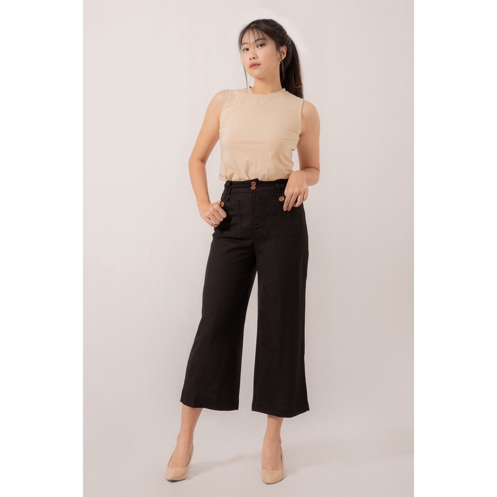 [ONLINE EXCLUSIVE] RIMINI - Celana Wanita - Hatsy Double Button Cullottes Pants - 85539