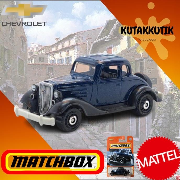 Matchbox Mobil Gangster Klasik 1934 Chevy Master Coupe Biru Tua