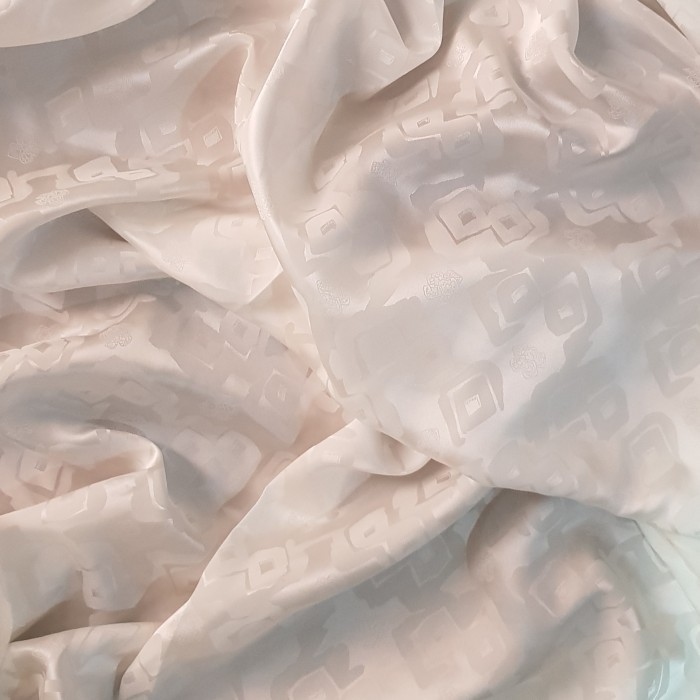 Naenggo Kain Sutra Jacquard Putih Kain Sutra Asli Mulberry Pure Silk