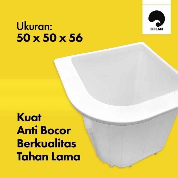 Bak Air / Bak Air Kamar Mandi + Sayap 55 Sudut Oval - Ocean