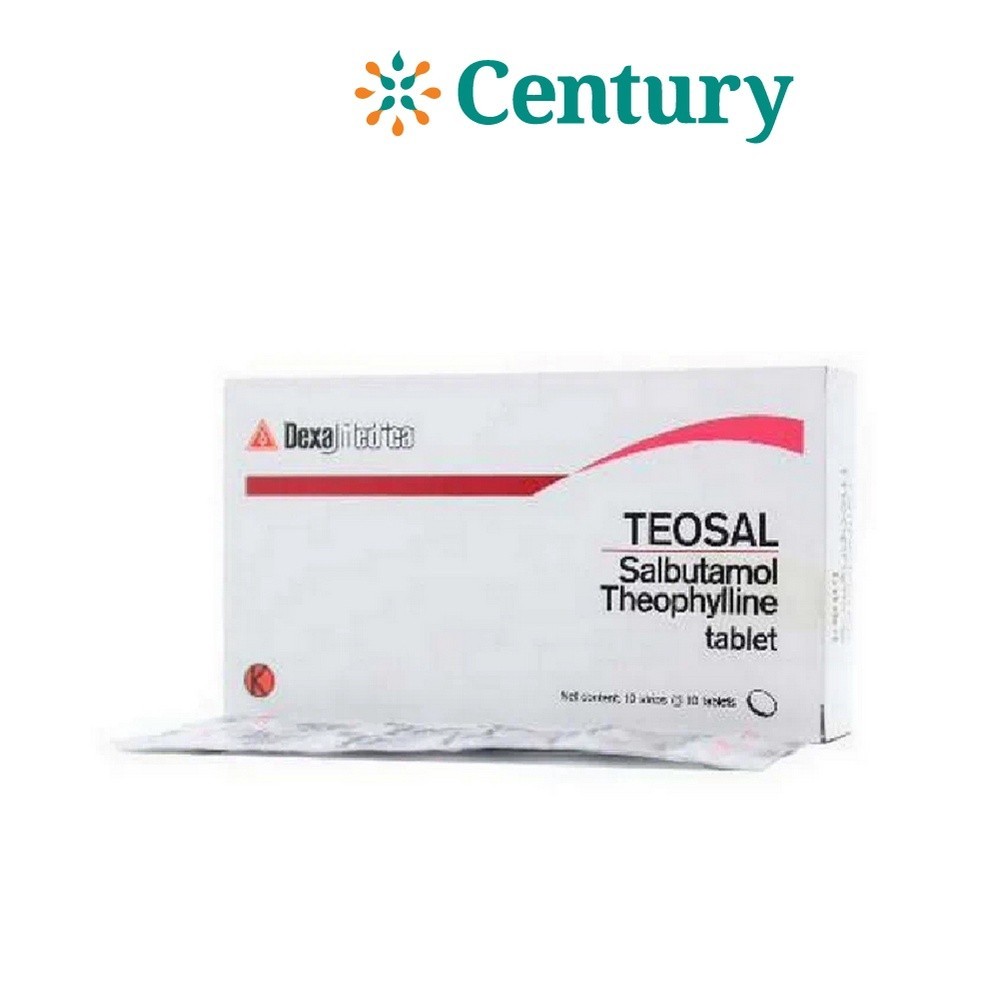 TEOSAL 1 STRIP ISI 10 TABLET / THEOPHYLIN / OBAT ASMA / OBAT SESAK - 7c2b