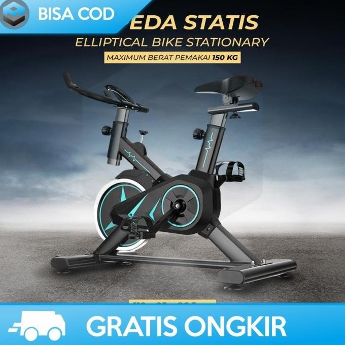 Sepeda Statis Elliptical Bike Alat Fitnes Rumah Perlengkapan Gym Xajioo