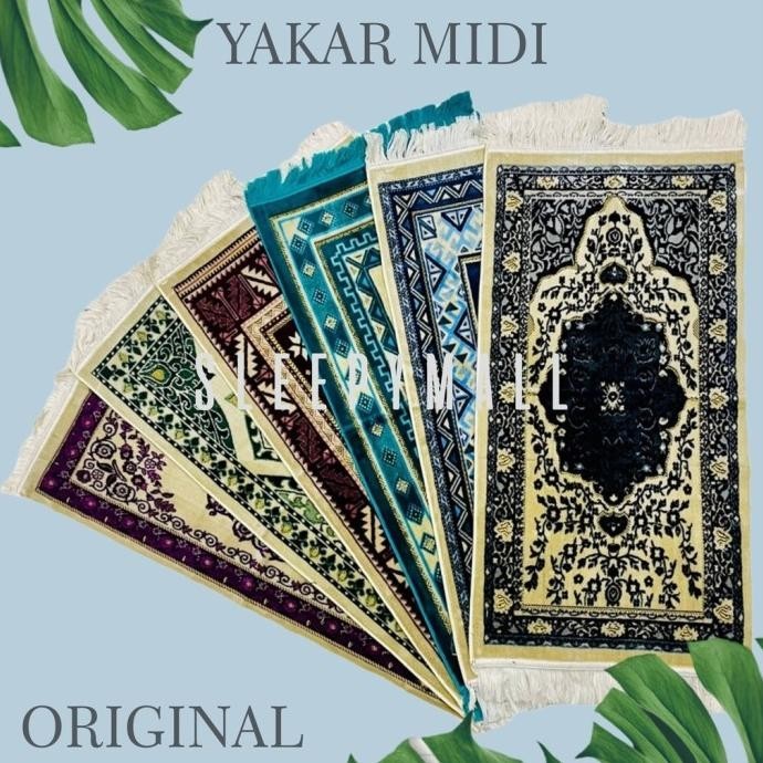 NEW PROMO SAJADAH TURKIYE PREMIUM BLUDRU TEBAL SAJADAH YAKAR MIDI UK 55 X 110 CM PACKING BAGUS