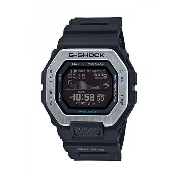 Jam Pria Casio  Original Sport Silver-Black Resin GBX-100-1DR