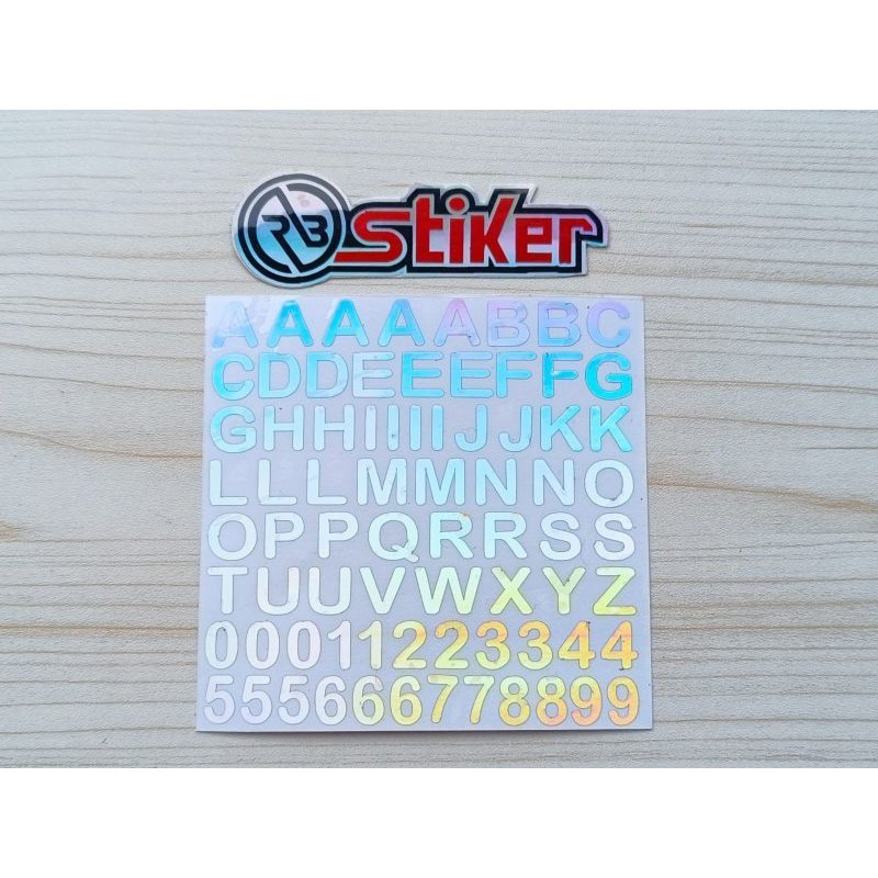 STIKER CUTTING HURUF ABJAD DAN ANGKA LENGKAP