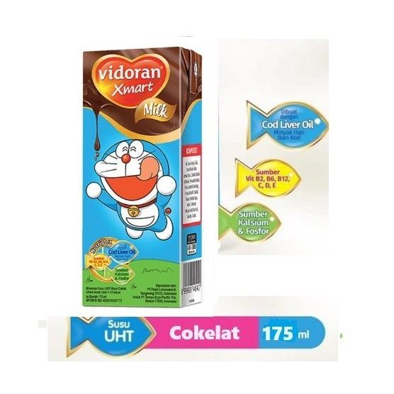 

Vidoran Xmart Milk Susu Uht Coklat 175 Ml