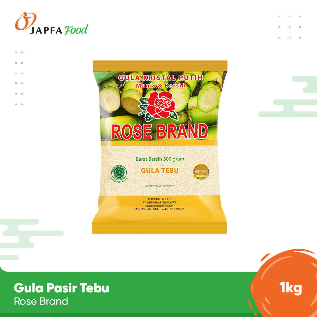 Rose Brand Gula Pasir Tebu 1kg