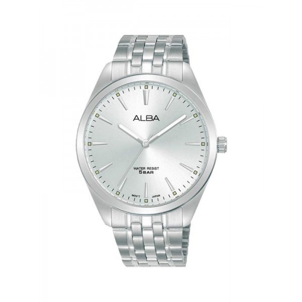Jam Pria Alba  Original Formal Silver Stainless Steel ARX107 X1