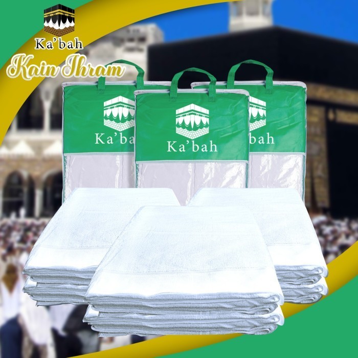 COD Kain Ihram Ka Bah Kain Ihrom Haji Umroh / Handuk Ihram Import