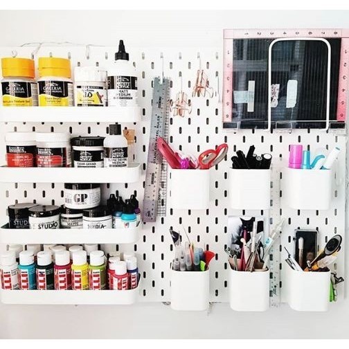 

Pegboard Skads Papan Gantung Barang,Papan Dekorasi Berlubang,76 X 56Cm