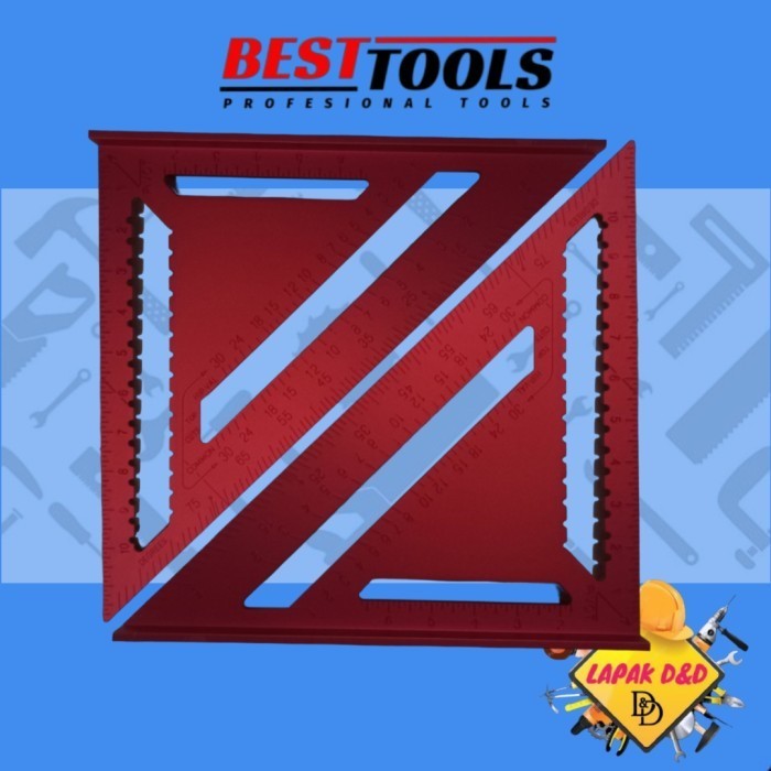 

Penggaris Segitiga 12 Inch - Speed Square Woodworking Merah