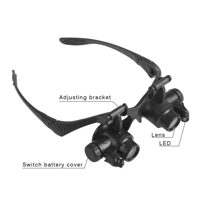 

Magnifying Glasses Watch Repair With 2 Led Lights Kacamata Pembesar
