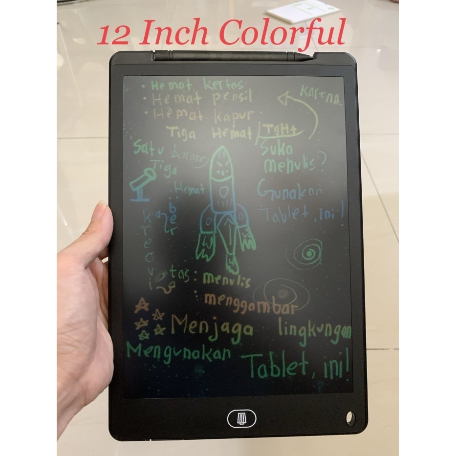 

Lcd Writing Tablet Papan Tulis Digital 12 Inch Multi Color
