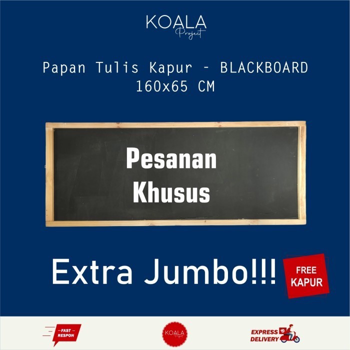 

Papan Tulis Kapur Blackboard 160X65 Cm Super Jumbo - Koala Project