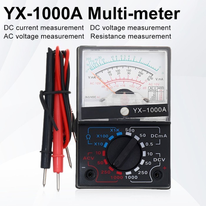 betulan murah Multitester Multimeter Avometer Analog Mini Pointer arus listrik AC DC