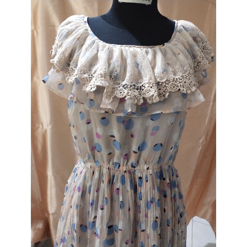 Polkadot chiffon dress