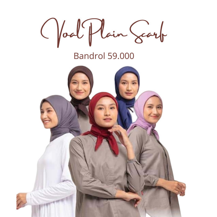 Hijab Segi Empat Dauky Jilbab Segi Empat Polos Voal Plain Scarf