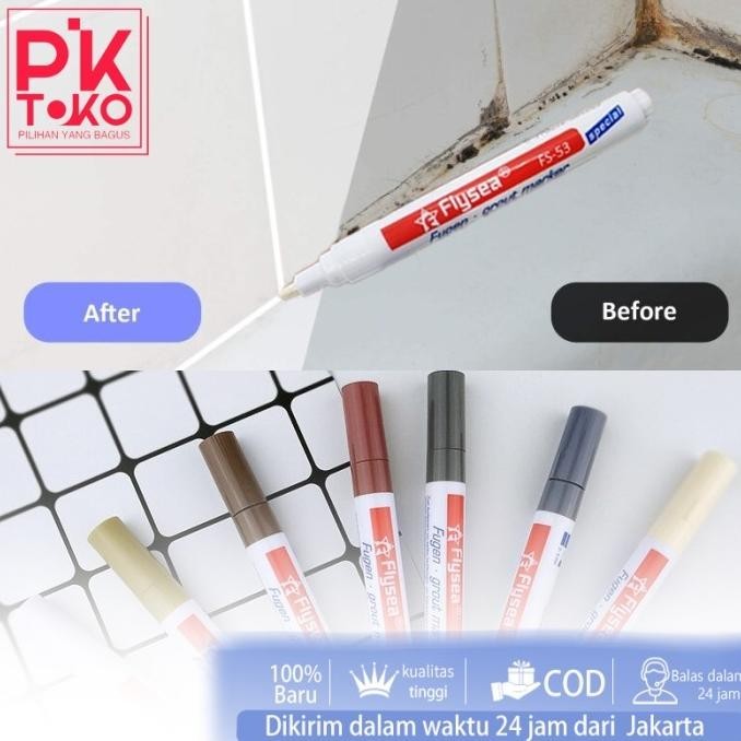 

ASLI SPIDOL NAT KERAMIK TILE GROUT MARKER /REVIVE OLD TILE REFORM GROUT PEN BERGARANSI