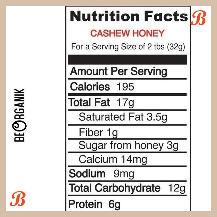 

| ORB | BEORGANIK ROASTED CASHEW BUTTER / SELAI KACANG MEDE 260GR