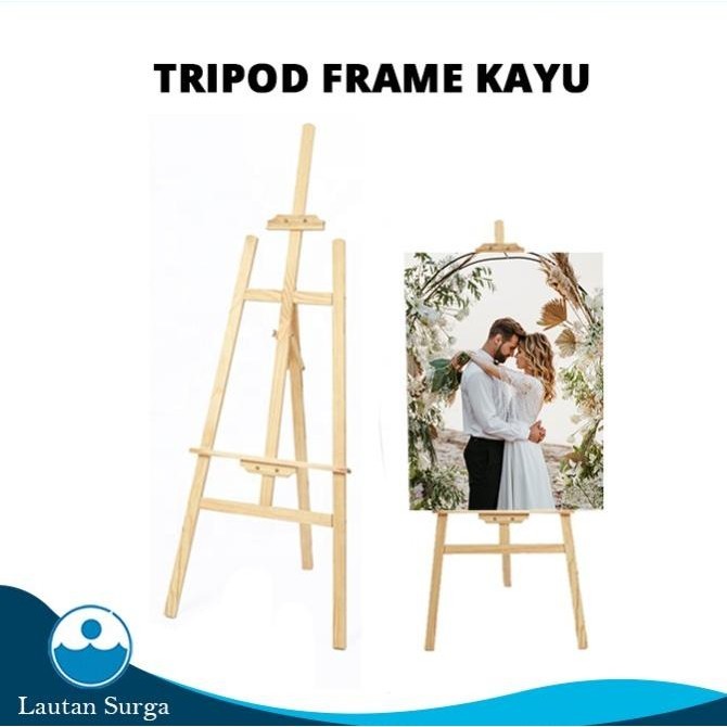 

Stand Tripod / Wooden Easel Tripod Kayu Stand Lukis, Bingkai Foto - chawee8