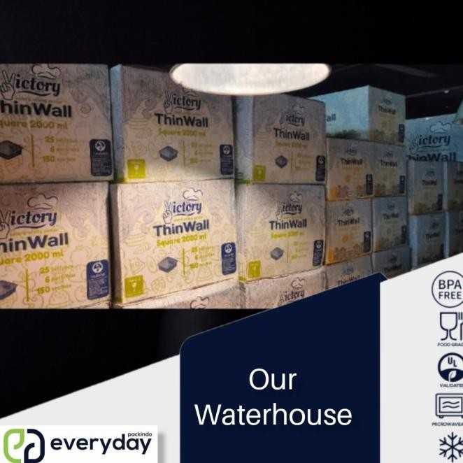 Thinwall Bento Dome Plastik 4 Sekat Victory Kotak Makan Katering | Adilano