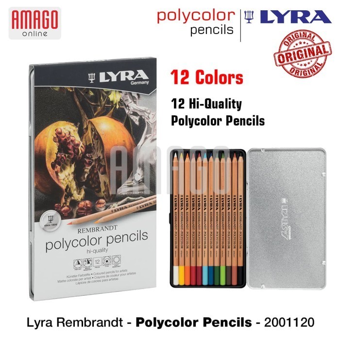 

Unik Lyra - Rembrandt Polycolor Pencils - 12 Pcs - Asstd. Colors - 2001120 Trendi