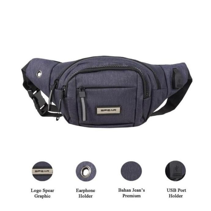 Sale Cuci-Gudang Waistbag Spear Tas Pinggang Pria Original Xaxafork