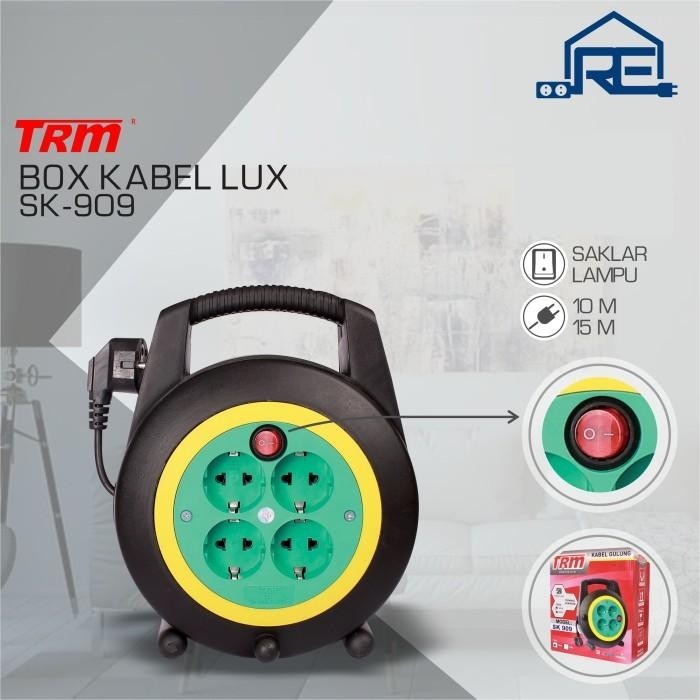 BOX KABEL / KABEL ROLL 15METER SAKLAR LAMPU LUX SK 909 TRM