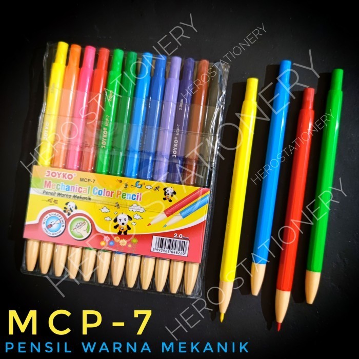 

Bagus Pensil Warna Mekanik Joyko 12 Warna Mcp-7 Trendi