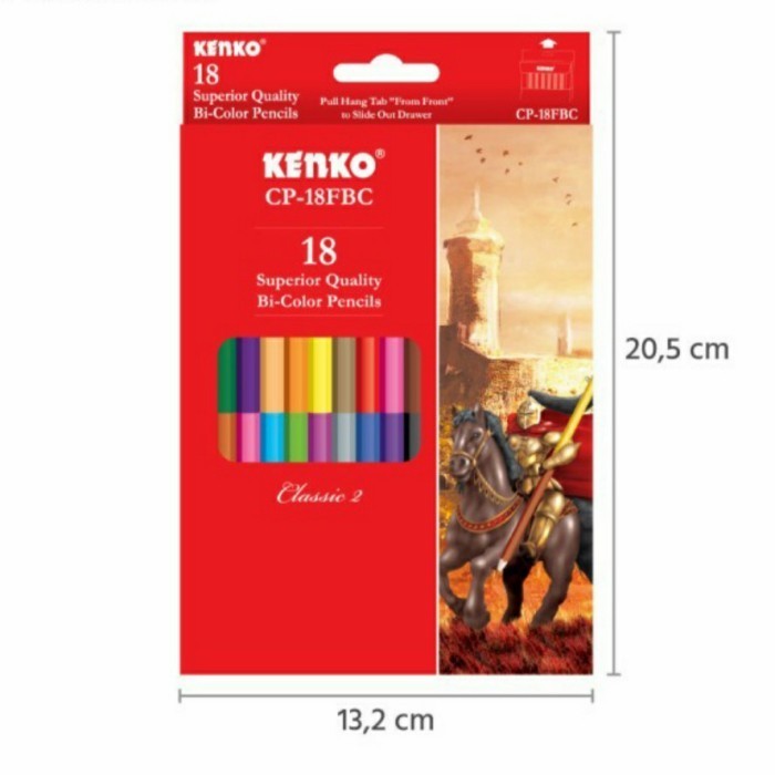 

Terlaris Pensil Warna 2 Sisi Panjang 18Pcs Berkualitas