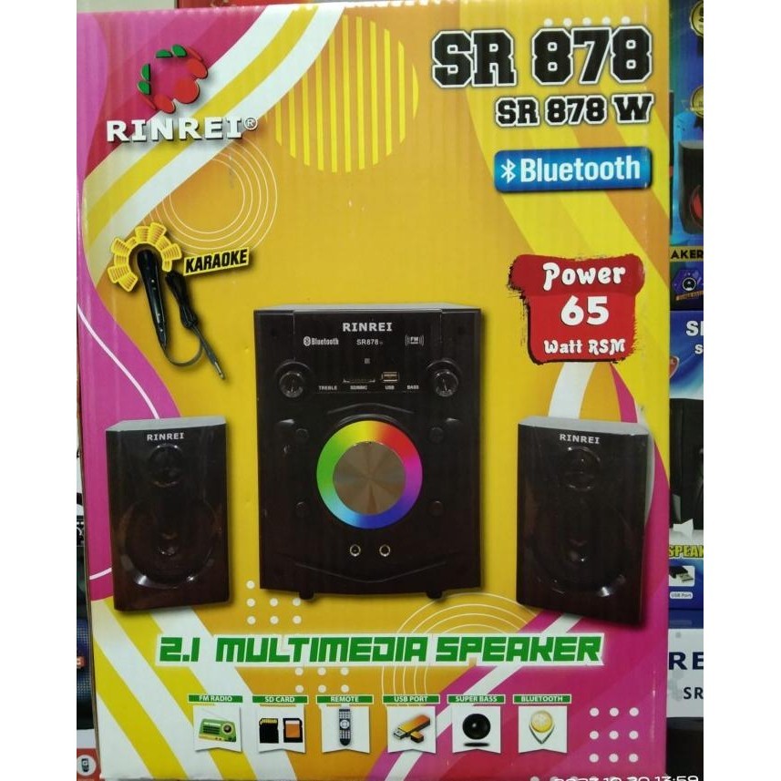 Speaker Aktif Rinrei Sr-878W / Sr 878 W Speaker Bluetooth - Bonus Mic Revvian232
