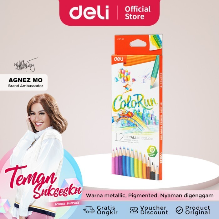 

Produk Deli Colored Pencil / Pensil Warna Metalik Nyaman Digenggam Ec127-12 Diskon