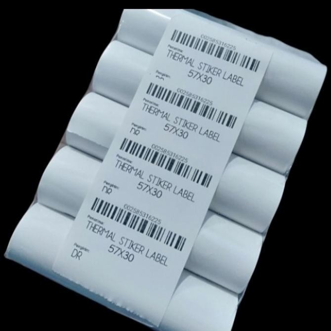 

PROMO KERTAS STIKER LABEL 57/58X30 / STIKER LABEL THERMAL 58MM PAKET 10 ROLL