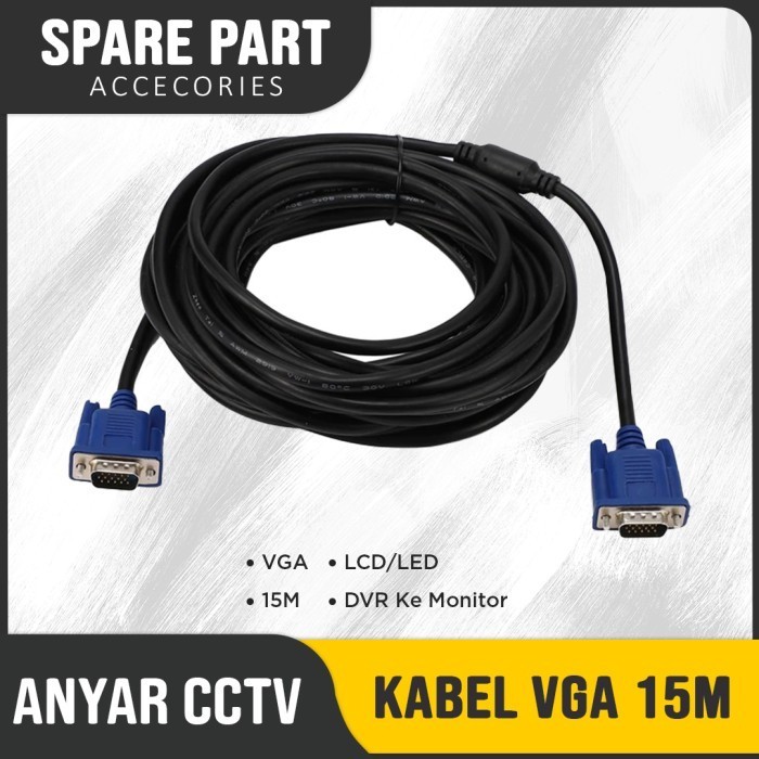 KABEL VGA MONITOR 15METER KUALITAS BAGUS