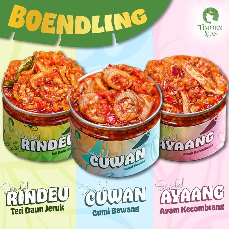 

SALE PRODUK BOENDLING SAMBAL TIMOEN MAS - 3 Varian Sambal Favorit Timoen Mas TERLARIS