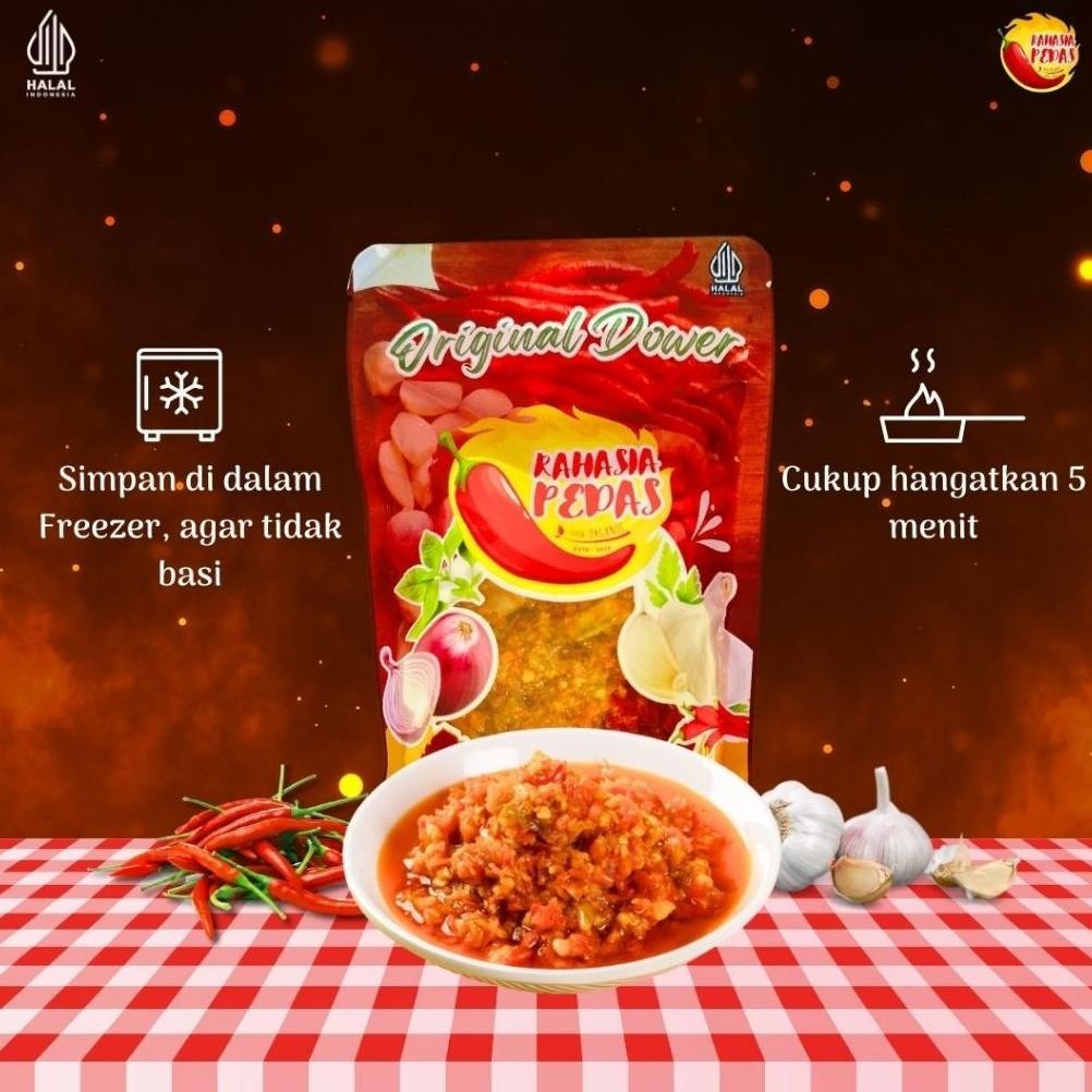 

SALE PRODUK Rahasia Pedas Sambal Dower Sambel Bawang Putih Merah Goreng Bumbu Dapur Masak Masakan Balado Pedas Enak Halal Original Pouch 250gr TERLARIS