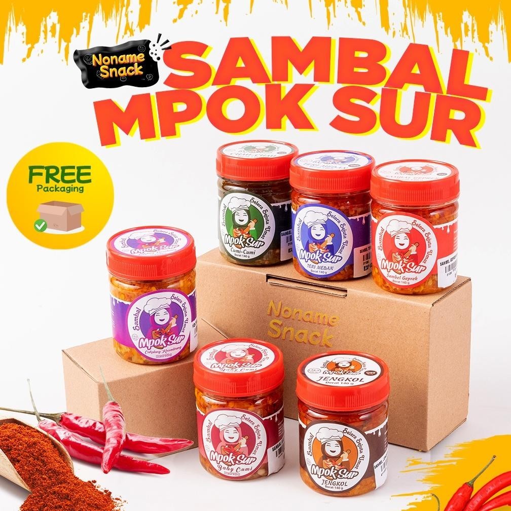 

SALE PRODUK NoName Snack - Sambal Mpok Sur Geprek Cumi Teri Bawang Pedas Grosir 140G - 200G TERLARIS