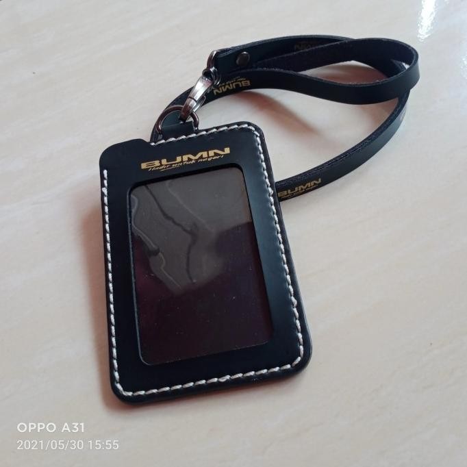 

New Tali Gantungan Name Tag Id Card Bumn Hitam Stok Terbatas