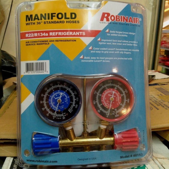 Manifold Gauge Robinair 40153 (R22, R134A) Robinair