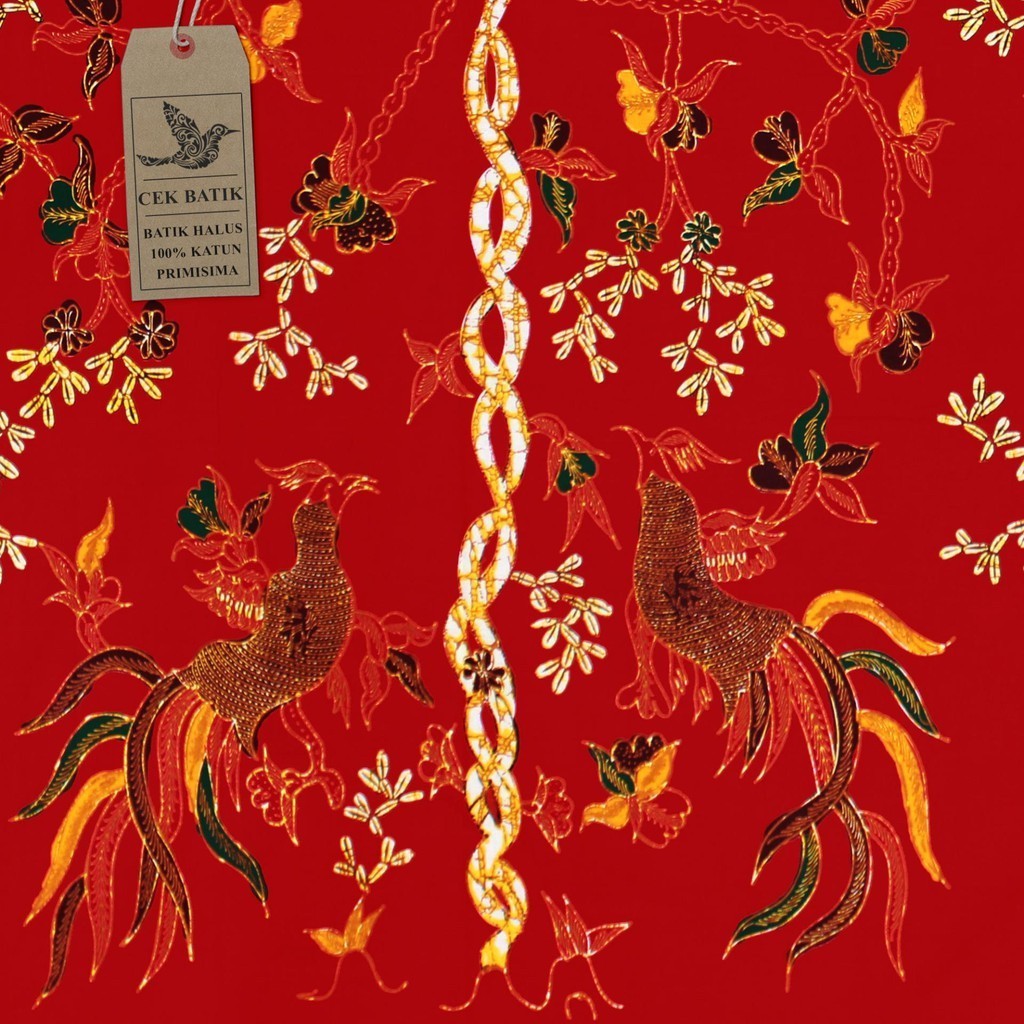 kain batik - Motif Ayam Madura (Merah)