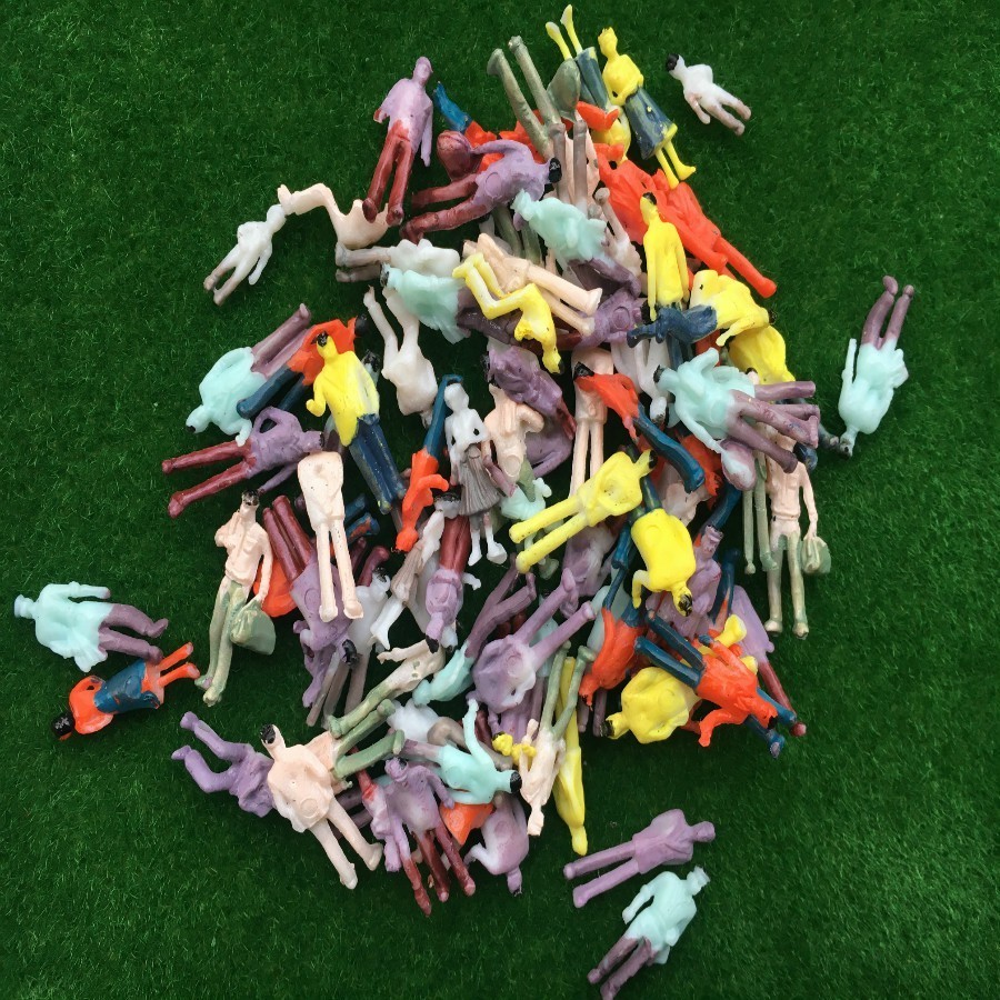 20pcs Miniatur Figure Manusia Skala 1:100 Untuk Maket Diorama Miniatur - MNOH15